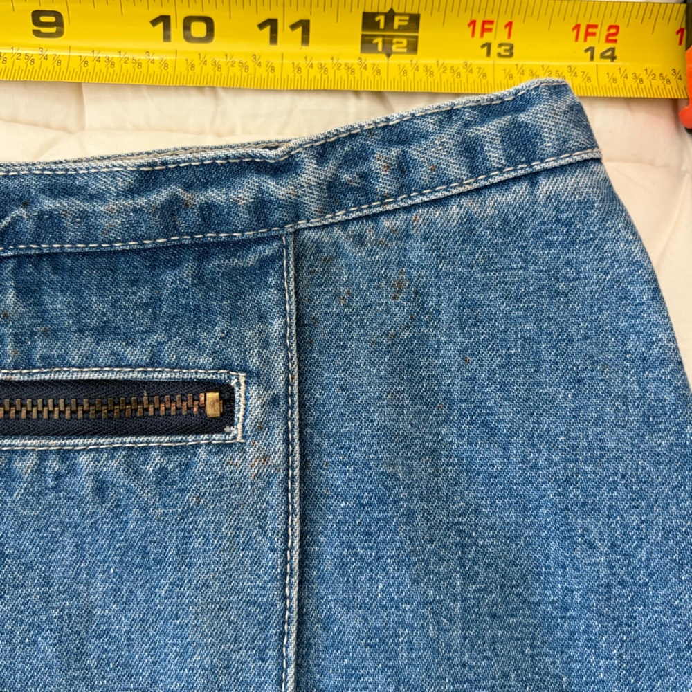 90s Canyon River Blues Denim Skort Front Pocket Mini Vintage - Picture 6 of 7